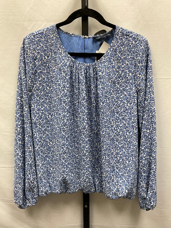 Blue & White Top Long Sleeve Tommy Hilfiger, Size L