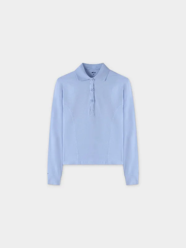 COLLAR TEE-LIGHT BLUE