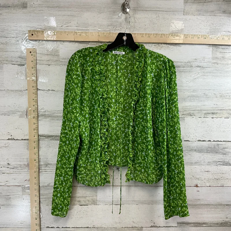 Green Top Long Sleeve Reformation, Size L