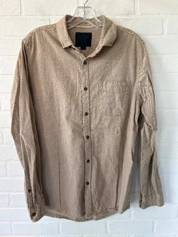 Tan Top Long Sleeve Basic Brunswick Garments, Size S