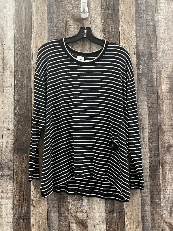 Top Long Sleeve By Cabi In Striped Pattern, Size: Xs