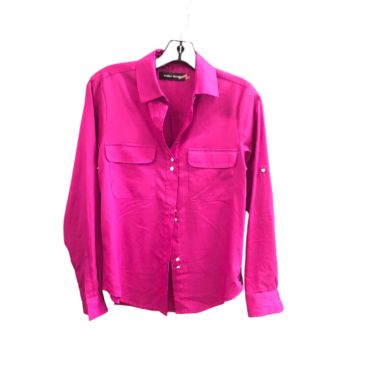 Top Long Sleeve By Ivanka Trump In Pink, Size: Xs