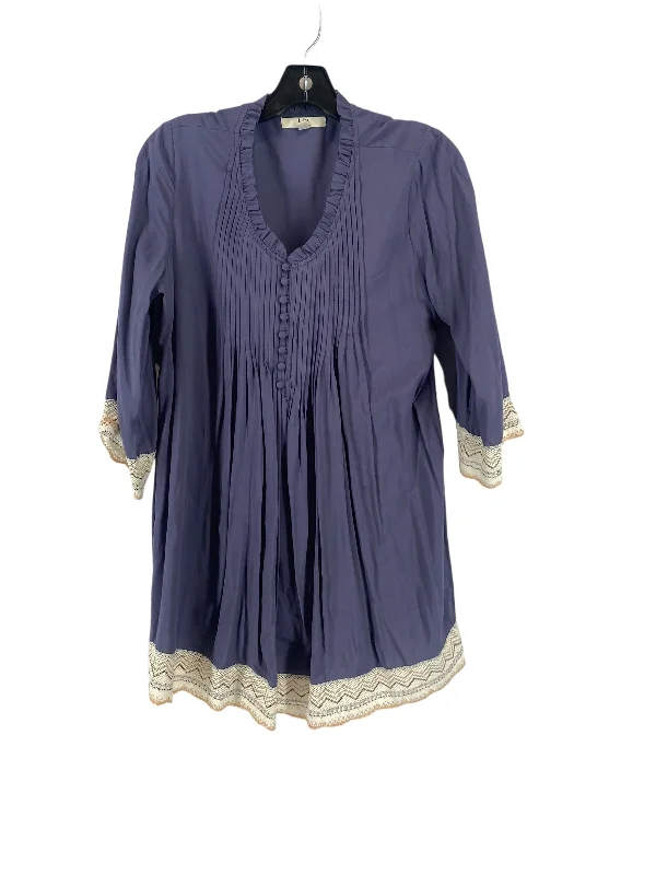 Tunic 3/4 Sleeve By Ya In Blue, Size: L