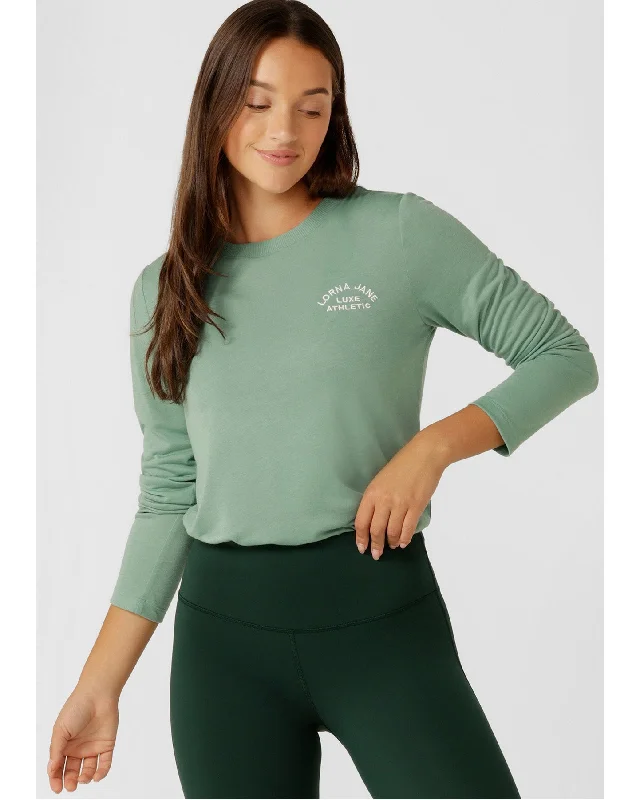 Lorna Jane Lotus Limited Edition Long Sleeve Top - Green Juice