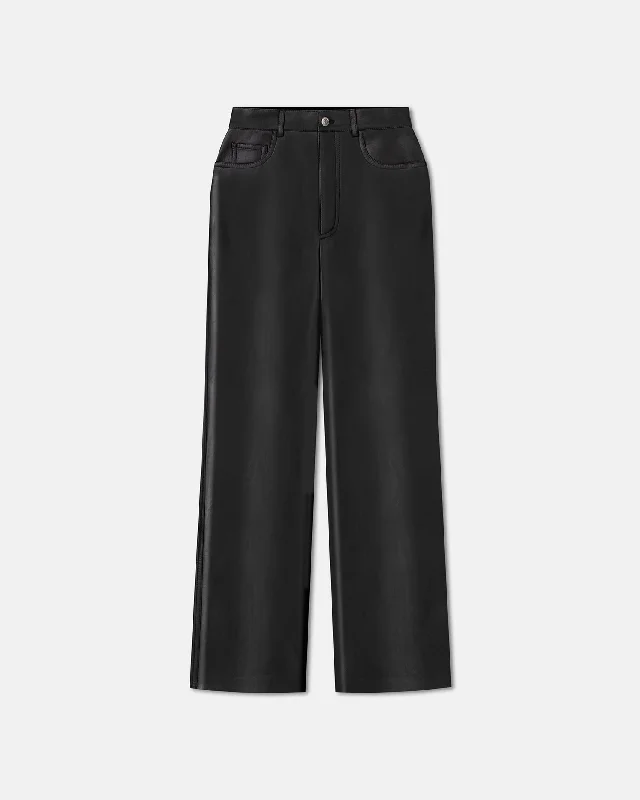 Camma - Straight Leg Trousers - Black