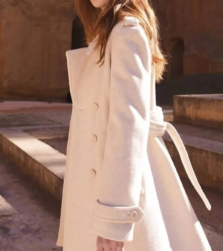 Classic Double Breasted Trench Coat In Beige