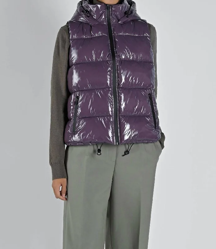 Salluit Recycled Vest In Vintage Violet