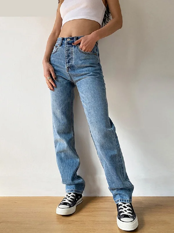 Vintage Baggy Straight Leg Denim Pants