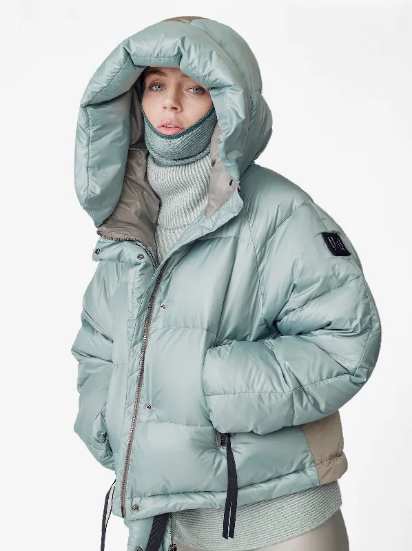 W SHORT DOWN PUFFER - Slate Gray