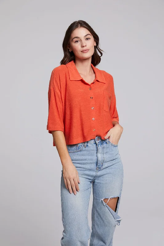 Marine Crop Button Down - Tigerlily