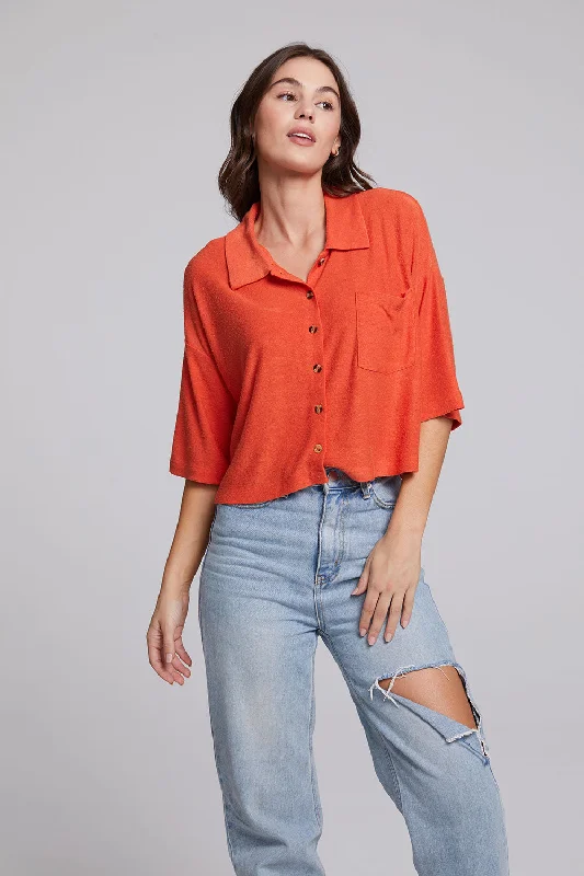 Marine Crop Button Down - Tigerlily