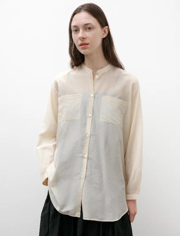 Oversize Shirt Voile Ivory